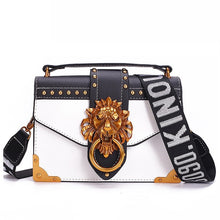 Load image into Gallery viewer, New Metal Lion Head Mini Small Square Pack Bag