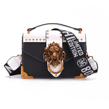 Load image into Gallery viewer, New Metal Lion Head Mini Small Square Pack Bag