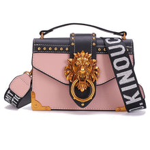 Load image into Gallery viewer, New Metal Lion Head Mini Small Square Pack Bag