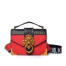 Load image into Gallery viewer, New Metal Lion Head Mini Small Square Pack Bag