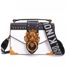 Load image into Gallery viewer, New Metal Lion Head Mini Small Square Pack Bag