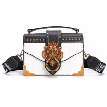 Load image into Gallery viewer, New Metal Lion Head Mini Small Square Pack Bag