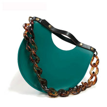 Load image into Gallery viewer, New Tote Bag Acrylic Chains Strap Semicircle Bag