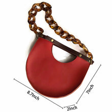 Load image into Gallery viewer, New Tote Bag Acrylic Chains Strap Semicircle Bag