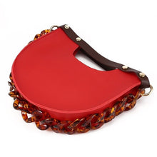 Load image into Gallery viewer, New Tote Bag Acrylic Chains Strap Semicircle Bag