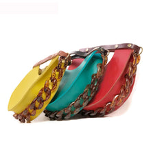 Load image into Gallery viewer, New Tote Bag Acrylic Chains Strap Semicircle Bag