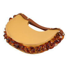 Load image into Gallery viewer, New Tote Bag Acrylic Chains Strap Semicircle Bag